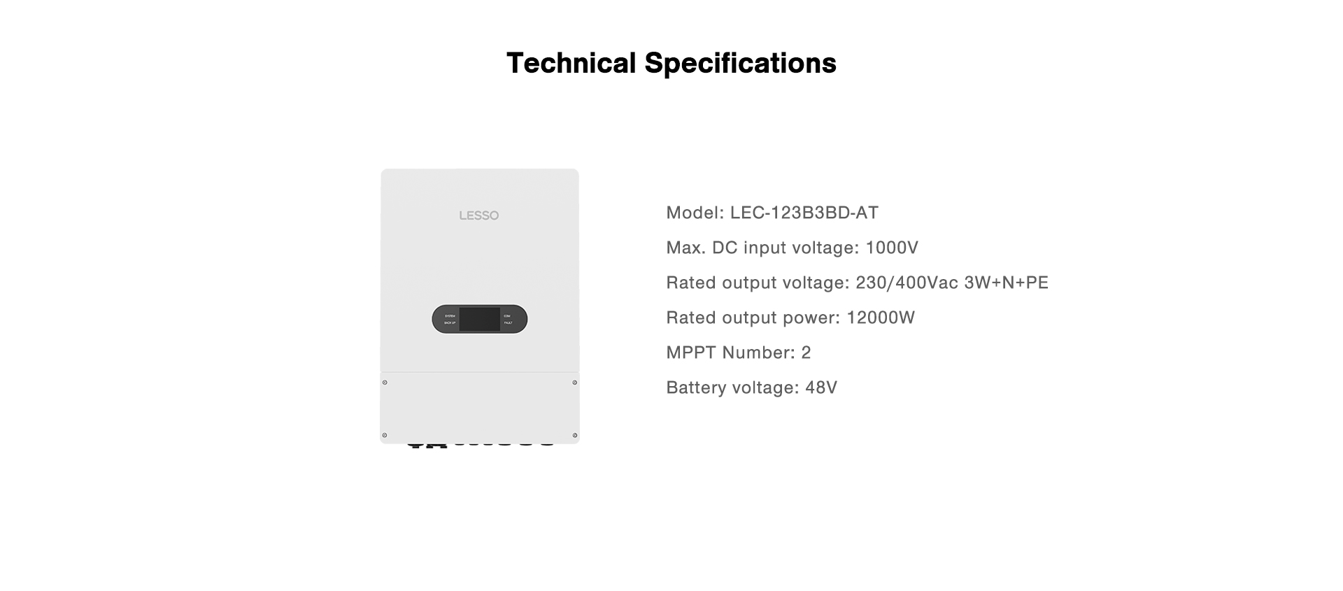 LEC-123B3BD-AT technical specifications