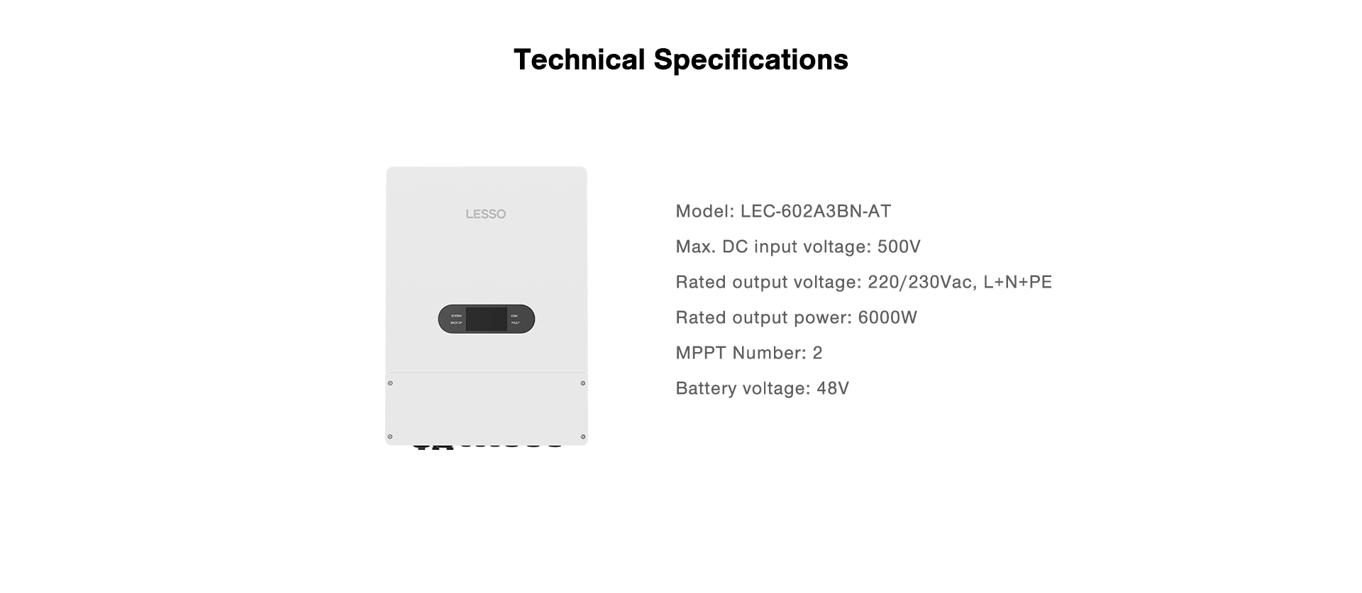 LEC-602A3BN-AT technical specifications