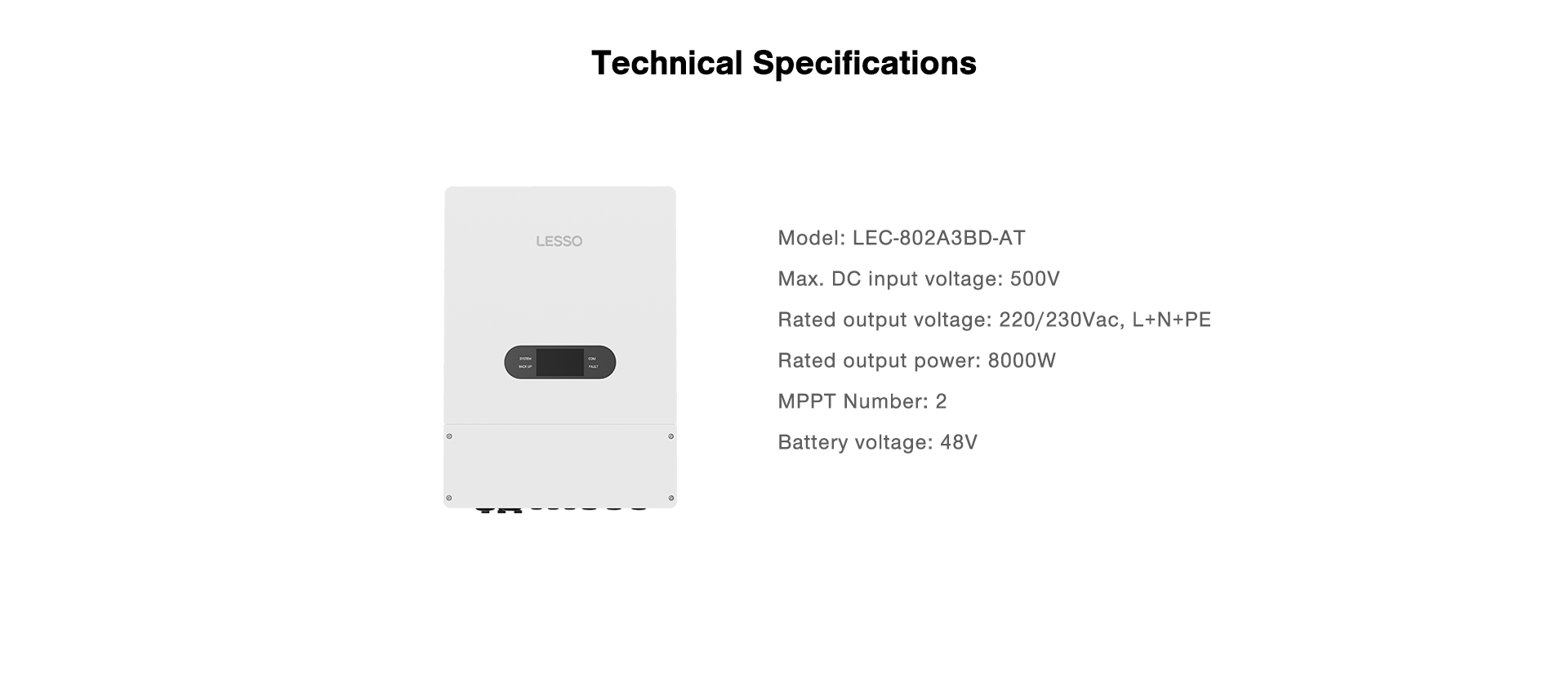 LEC-802A3BD-AT technical specifications